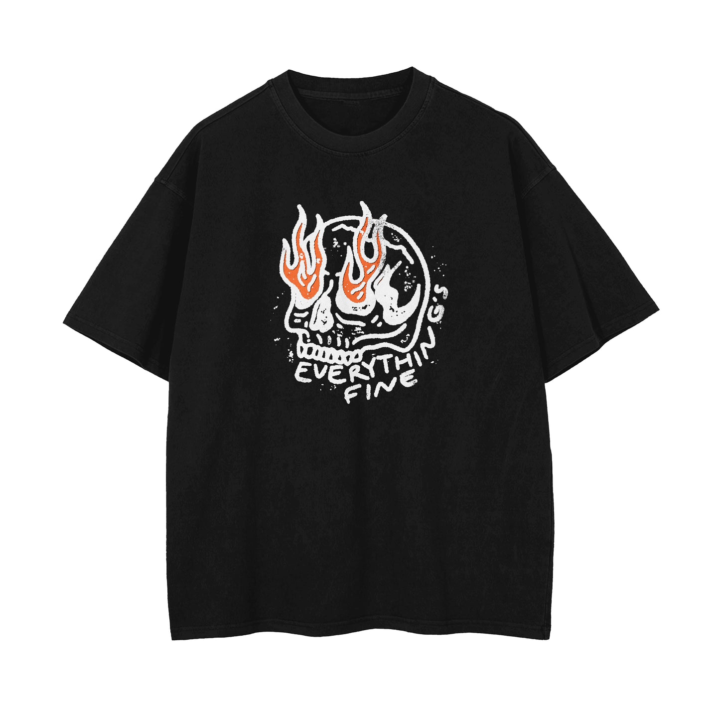 Everything's Fine Oversized T-shirt - Black