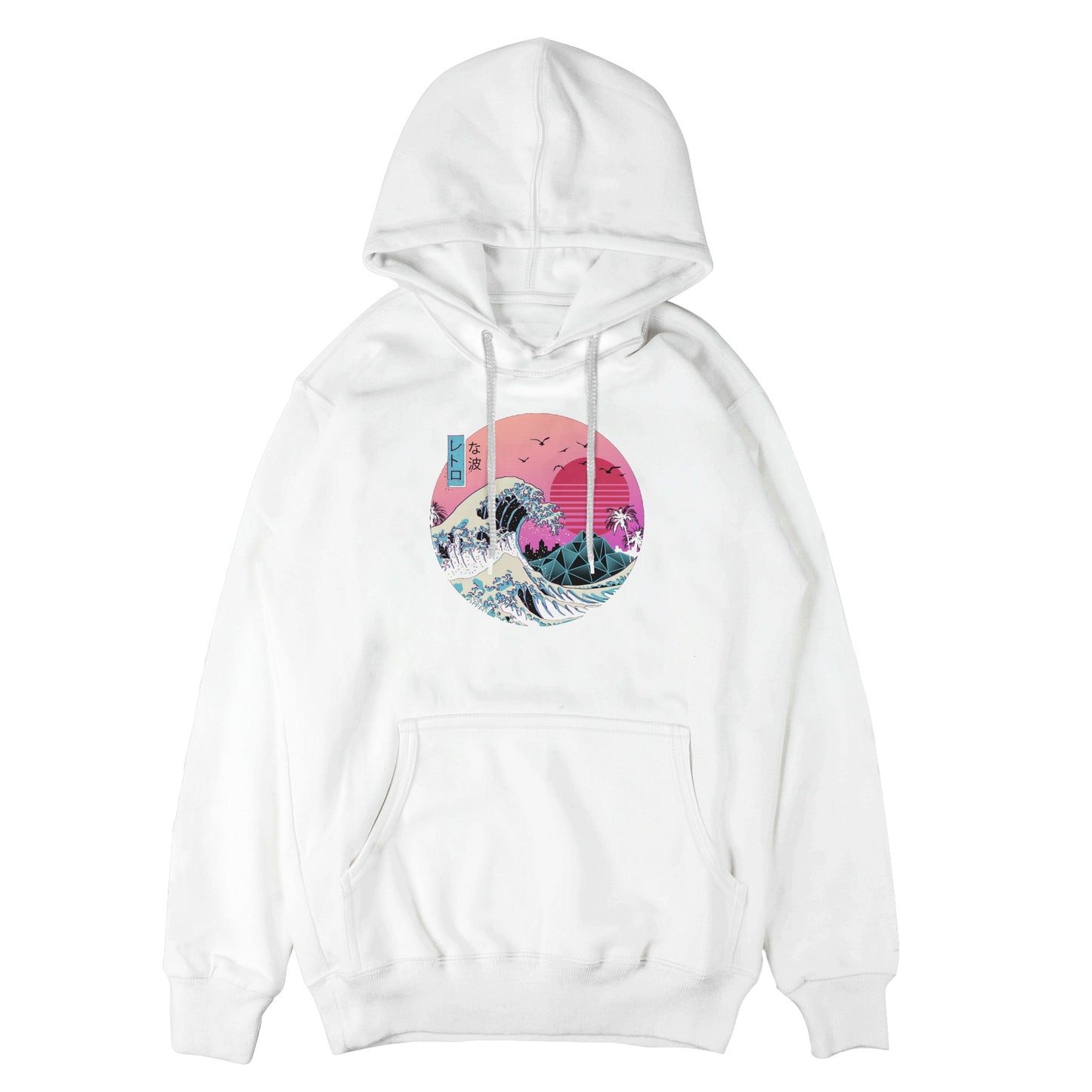 Great Wave Off Kanagawa Retro Hoodie