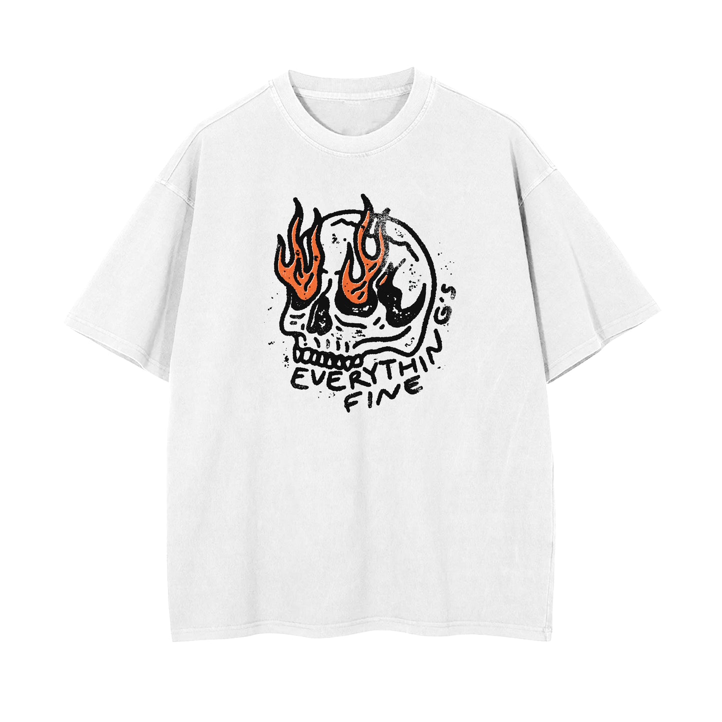 Everything's Fine Oversized T-shirt - White