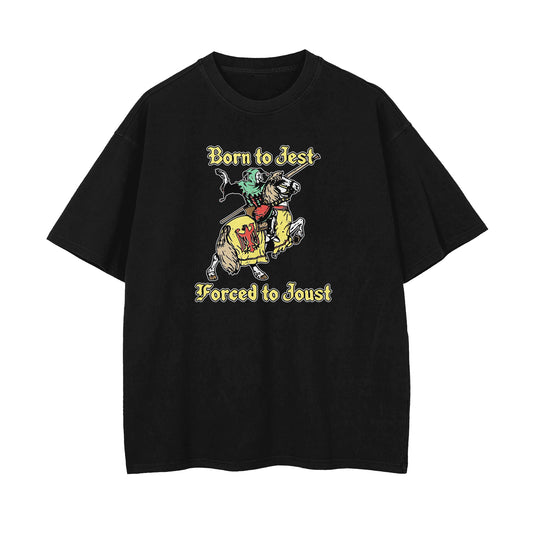 Born To Jest Oversized T-shirt - Black