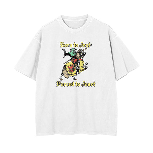 Born To Jest Oversized T-shirt - White