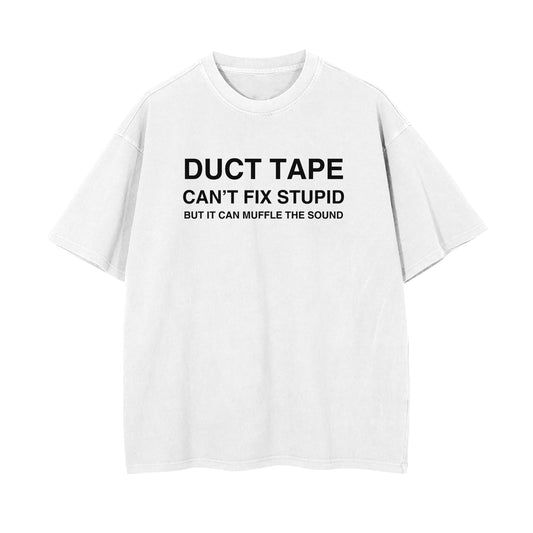 Duct Tape Oversized T-shirt - White