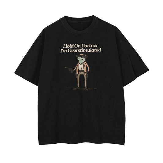 Overstimulated Oversized T-shirt - Black