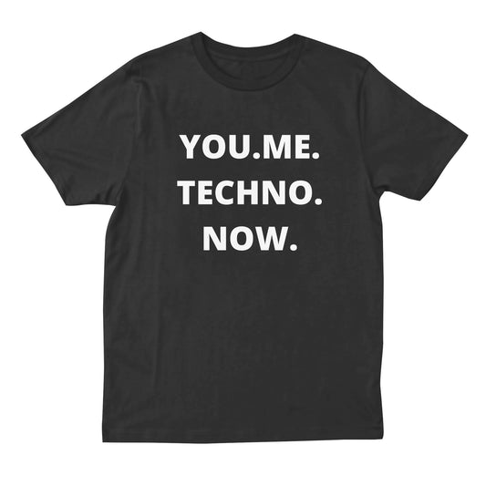 techno t shirt - black