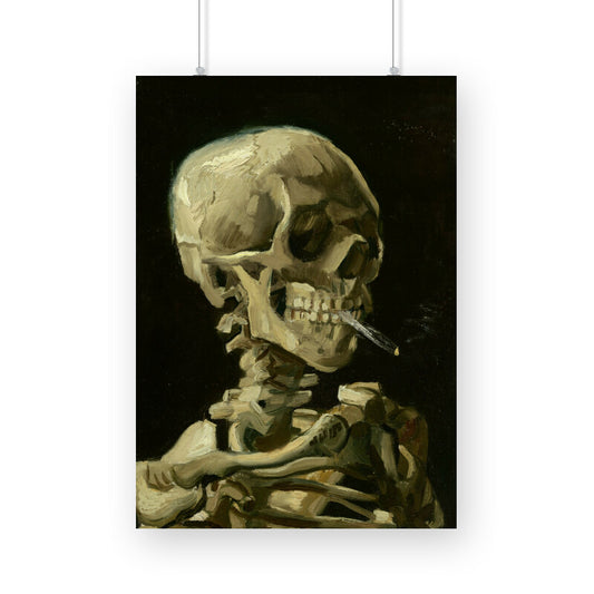 skull with cigarette poster
