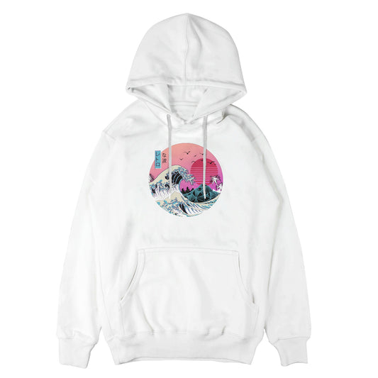 Great Wave Off Kanagawa Retro Hoodie